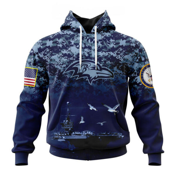Baltimore Ravens | Honor US Navy Veterans Hoodies