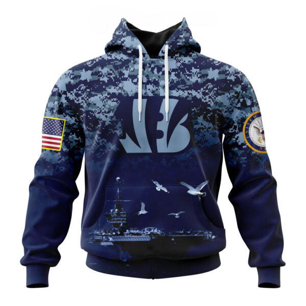 Cincinnati Bengals | Honor US Navy Veterans Hoodies